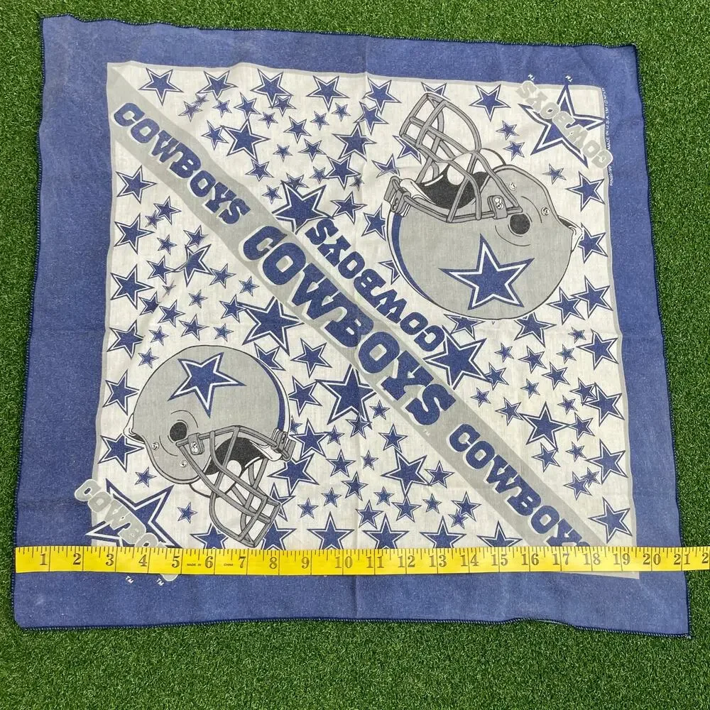 Vintage Dallas Cowboys NFL Football Blue Bandana 20